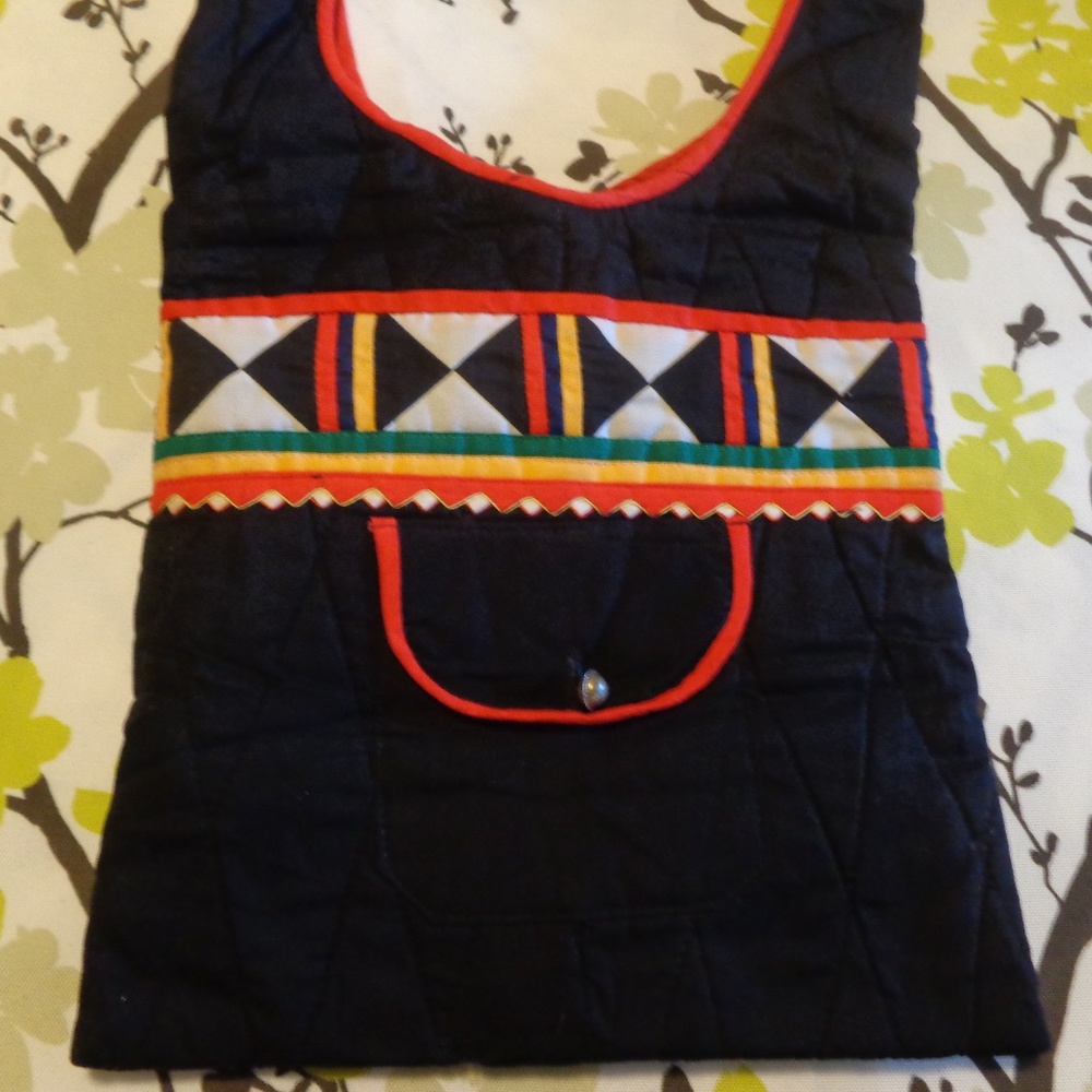 Vintage Quilted Fabric Hobo Book Bag